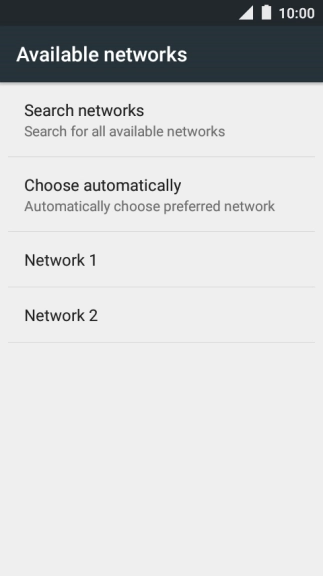 If you want to select a network automatically, press Choose automatically.