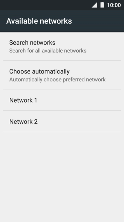 If you want to select a network automatically, press Choose automatically.