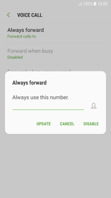 Press DISABLE.
