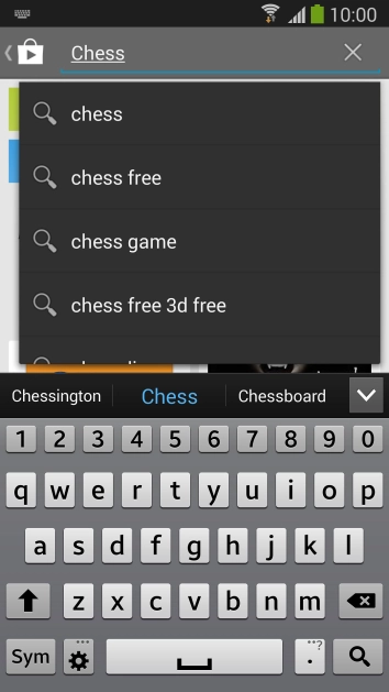 Key in the name or subject of the required app and press the search icon.