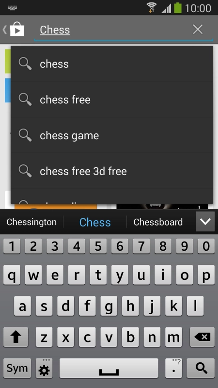 Key in the name or subject of the required app and press the search icon.