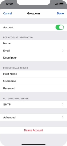 Press SMTP.