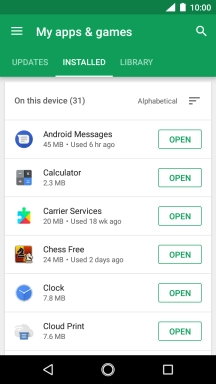 Press the required app.