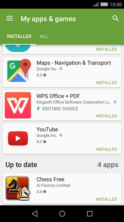 Press the required app.