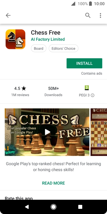 Press INSTALL and follow the instructions on the screen to install the app.