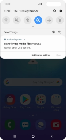 Press Tap for other USB options..