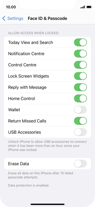 Press the indicator next to 