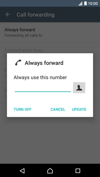 Press TURN OFF.