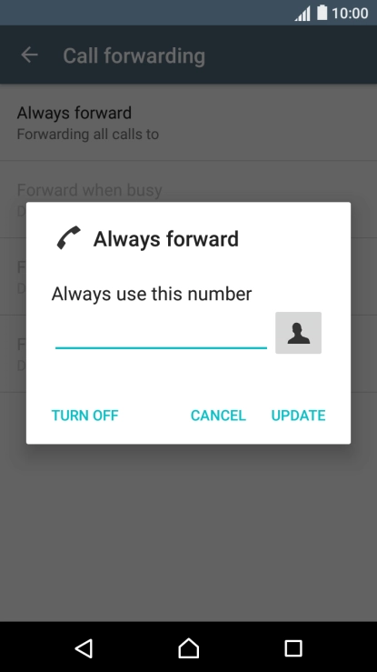 Press TURN OFF.