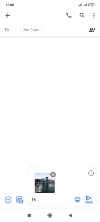 Press the send icon when you've finished your picture message.