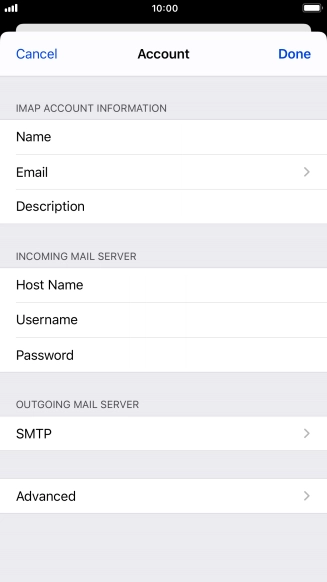 Press SMTP.