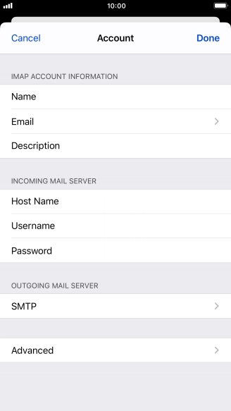 Press SMTP.