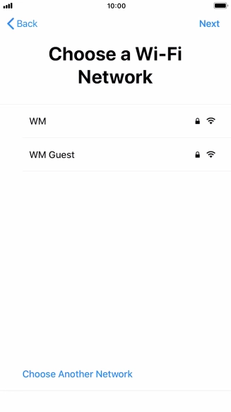 Press the required Wi-Fi network.