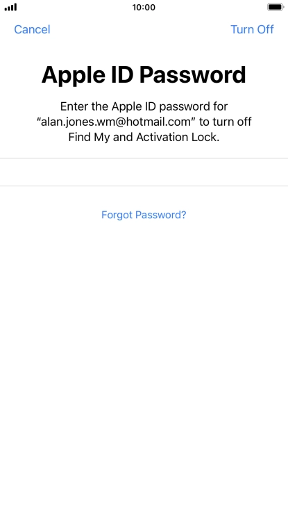 Press Turn Off.