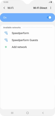 Press the menu icon.