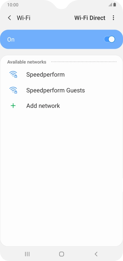 Press the menu icon.