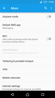 Press Tethering & portable hotspot.
