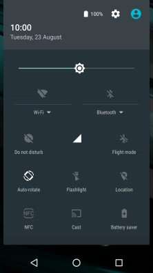 Press the settings icon.
