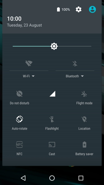 Press the settings icon.