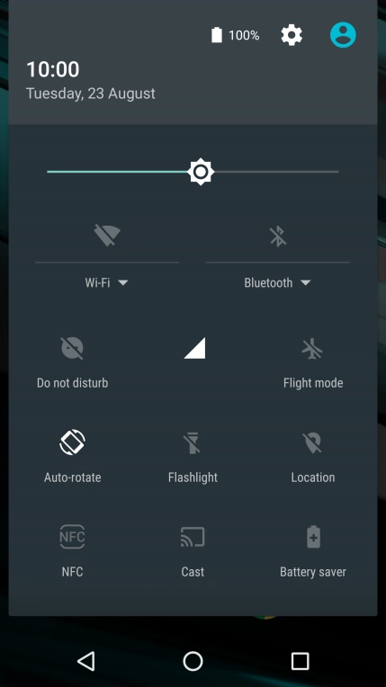 Press the settings icon.
