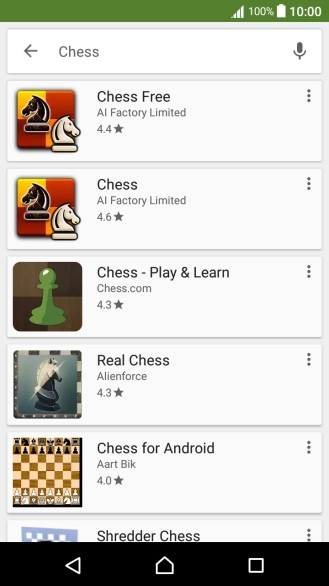 Press the required app.