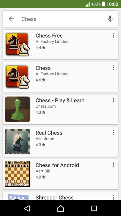Press the required app.