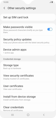 Press Set up SIM card lock.