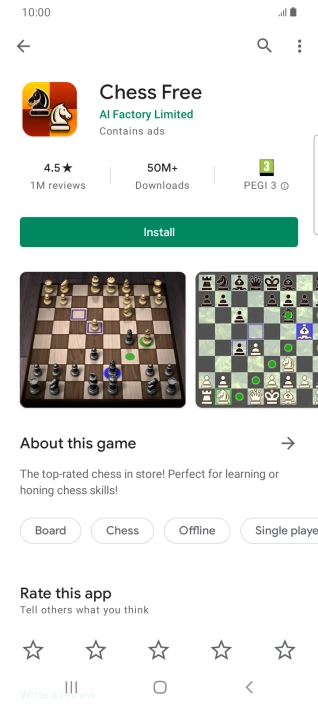 Press Install and follow the instructions on the screen to install the app.
