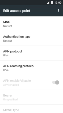 Press Authentication type.