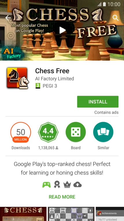 Press INSTALL and follow the instructions on the screen to install the app.