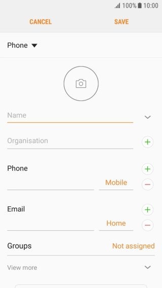 Press Name and key in the required name.