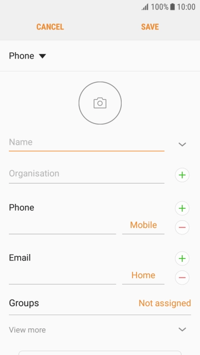 Press Name and key in the required name.
