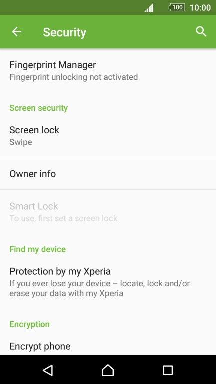 Press Screen lock.