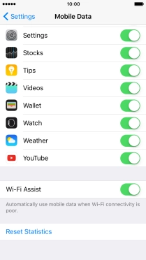 Press the indicator next to 