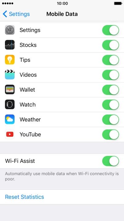 Press the indicator next to 