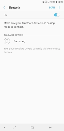 Press the required Bluetooth device and follow the instructions on the screen to pair the device with your phone.