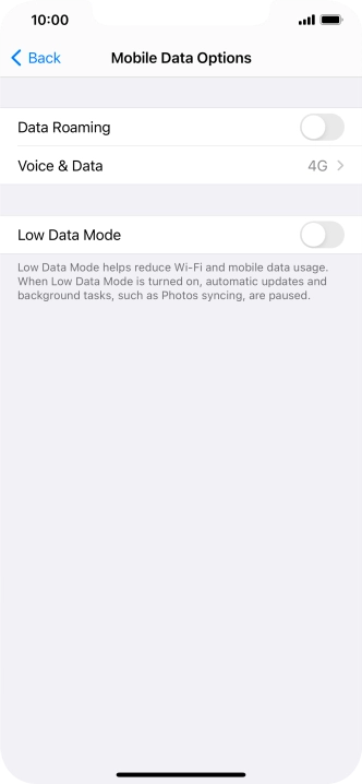 Press the indicator next to 