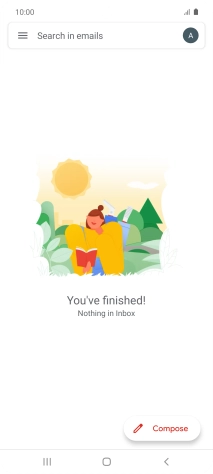 Press the email account icon.