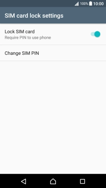 Press Lock SIM card to turn the function on or off.