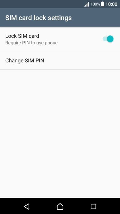 Press Lock SIM card to turn the function on or off.