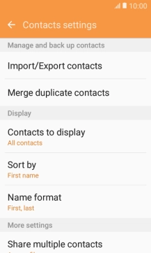 Press Import/Export contacts.