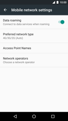 Press Preferred network type.