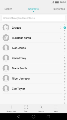 Press New contact.