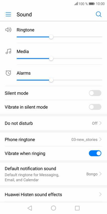 Press the Home key to return to the home screen.