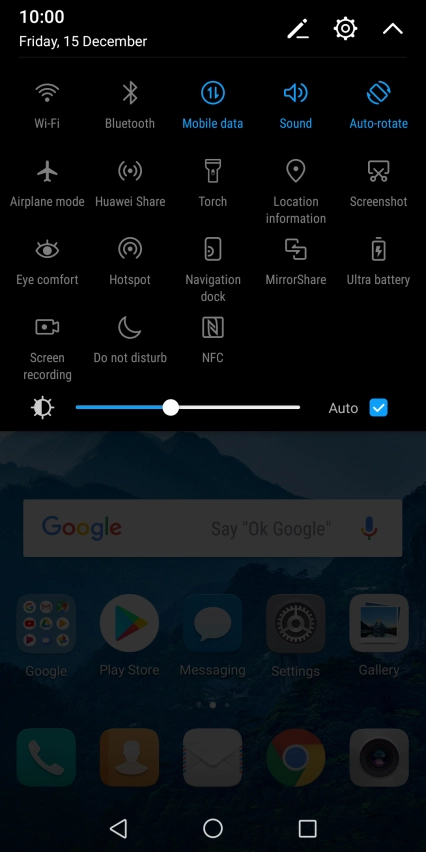 Press Airplane mode to turn the function on or off.