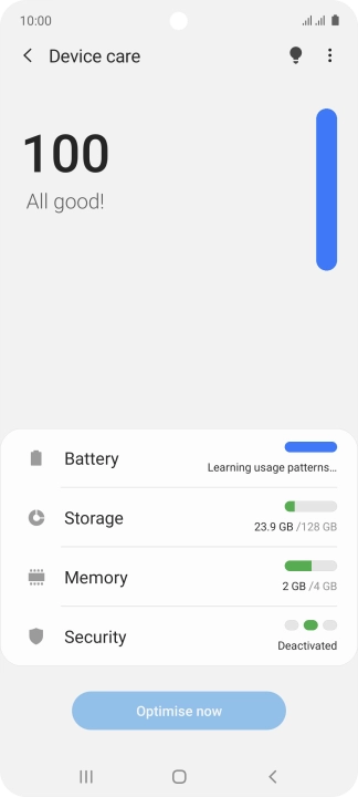 Press Battery.
