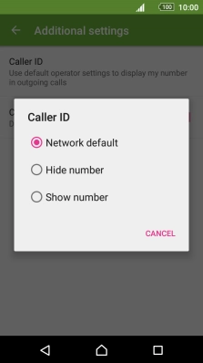 Press Show number to turn on caller identification.