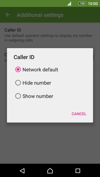 Press Show number to turn on caller identification.