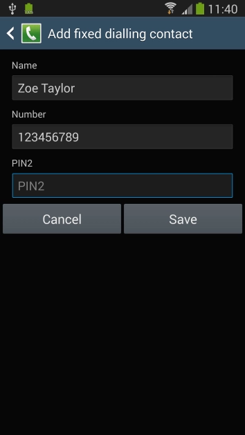 Press  and key in the required name.