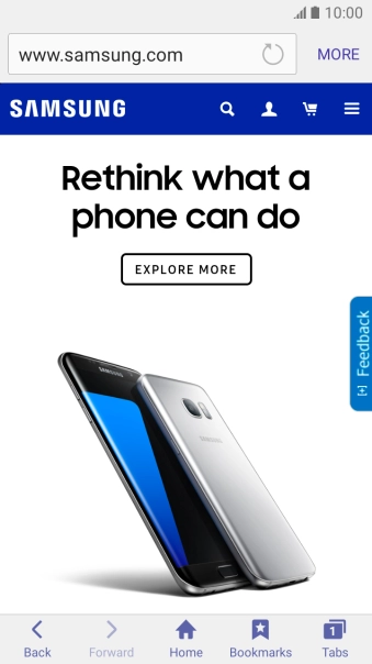 Press the address bar.
